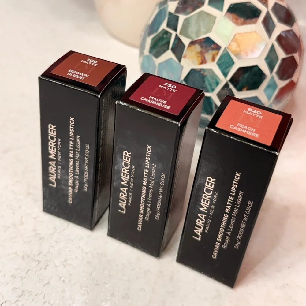 Laura Mercier Caviar Smoothing Matte Lipstick Bundle | New in Box